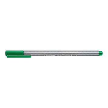 Staedtler Triplus Fineliner Pen 0.8mm Tip 0.3mm Line Green (Pack 10) 334-5 (334.5)