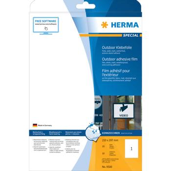 HERMA Etik. A4 Outdoor Klebefolie weiß 210x297 mm 10 St. (9500)