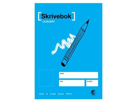 EMO Skrivebok A4 80g 24bl ulinjert (354047*20)