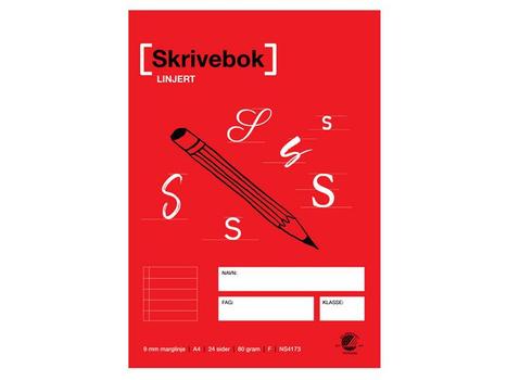 EMO Skrivebok A4 80g 24bl 9mm marglinje (354051*20)