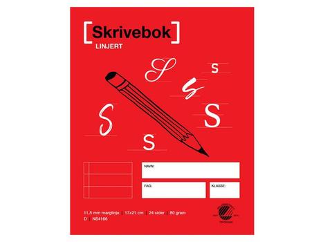 EMO Skrivebok 17x21 80g 24bl 11,5mm lin m.li (354042*20)