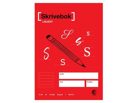 EMO Skrivebok A4 80g 24bl 9mm linjert (354050*20)