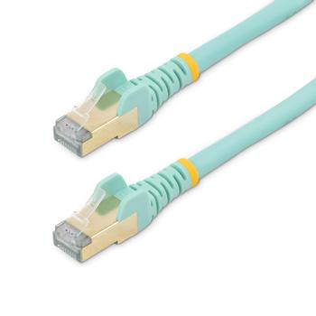 STARTECH 3M CAT6A PATCH CABLE - AQUA CAT 6A NETWORK CABLE - STP CABL (6ASPAT3MAQ)