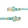 STARTECH 3M CAT6A PATCH CABLE - AQUA CAT 6A NETWORK CABLE - STP CABL (6ASPAT3MAQ)