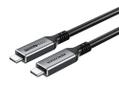 MERCODAN USB-C kabel 3,0m, USB 3.2 Gen 2, 20Gbps, 100W PD, 4K@60Hz, Sort TPE kappe, Space Grey, USB-C: Han - USB-C: Han