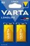 VARTA BATTERI LONGLIFE 9V 2-PAK