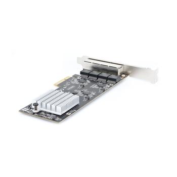 STARTECH 4-Port 2.5G NBASE-T PCIe Network Card Computer Network Card Interface Intel I225-V MultiGigabit NIC Quad Desktop Ethern (PR42GI-NETWORK-CARD)