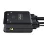 STARTECH 2-Port USB-C Cable KVM Switch 4K 60Hz DisplayPort Output Compact KVM with 4ft/1.2m Integrated Host Cables Bus Powered (C2-D46-UC2-CBL-KVM)