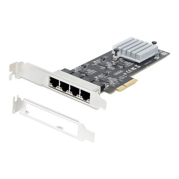 STARTECH 4-Port 2.5G NBASE-T PCIe Network Card Computer Network Card Interface Intel I225-V MultiGigabit NIC Quad Desktop Ethern (PR42GI-NETWORK-CARD)