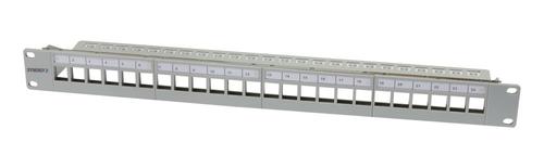 SYNERGY Keystone, Modulträger,  19Patchpanel für 24xTP-Modul,   1HE(t 94mm), Lichtgrau,  V31, Synergy 21, (S216336V31)
