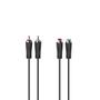 HAMA Cable Audio Extension 2 RCA Plugs - 2 RCA Sockets 3.0m