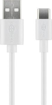 Goobay USB-C Charging and Sync Cable. White. 1.0m Factory Sealed (45563)