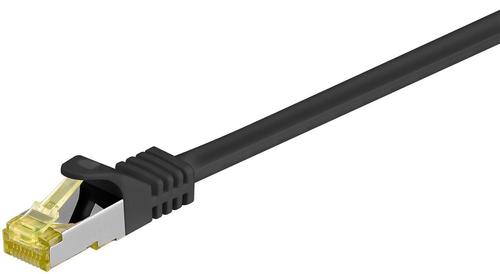 GOOBAY S/FTP CU Cable Cat7. RJ45 Plug. Black 0.25m Factory Sealed (91572)