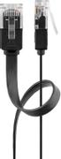 Goobay CAT 6 Flat Patch Cable, U/UTP, black