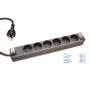 RETEX Alu. PDU 334x45x45mm. 6-way K Outlet 