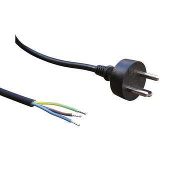ROLINE Power Cable Open End. K Plug. Black. 3.0m (30.16.9028)