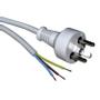 ROLINE Power Cable Open End. K-IT Plug. White 2.0m