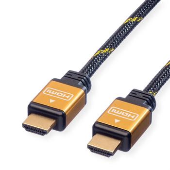 ROLINE HDMI-HDMI DIGI. AV KABEL HIGH SPEED, GOLD   2,0 M. (11.04.5562)