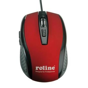 ROLINE Mouse. Optical. USB. Red/Black  (18011082)