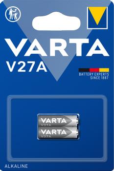VARTA V27A Alkaline Special Battery, 12V, 2 Pack (4227101402)