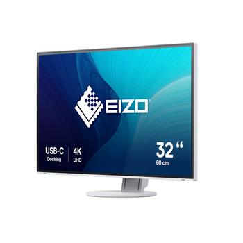 EIZO FlexScan EV3285-WT - With FlexStand - LED-skärm - 31.5" - 3840 x 2160 4K - IPS - 350 cd/m² - 1300:1 - 5 ms - 2xHDMI, DisplayPort,  USB-C - högtalare - vit (EV3285-WT)