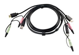 ATEN 2L-7D02UH - video- / USB / audio-kabel - 1.8 m