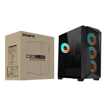 GIGABYTE C301 Glass Midi Tower Black (GB-C301G V2)