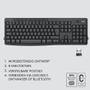 LOGITECH Business Toetsenbord en muis Draadloos QWERTY met bluetooth Grafiet MK370 (920-012077)