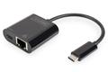 DIGITUS USB-Type-C Gigabit Ethernet Adapter + PD with power delivery function NS