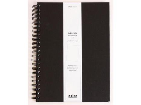 GRIEG Notatbok GRIEG A4 100g 160s ulinj sort (267170)