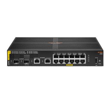 Hewlett Packard Enterprise Aruba 6100 Switch 12G Class4 PoE 2G/2SFP+ 139W Denmark - English localization (JL679A#ACE)