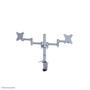 Neomounts by Newstar FPMA-D1330DSILVER Desk Mount Clamp/ Grommet 2xFlatscreen 10-27inch 18kg VESA 75x75/ 100x100mm tilt swivel rotate pivot silver (FPMA-D1330DSILVER)