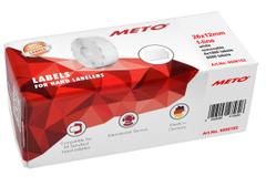 METO Etiket Meto 26x12mm hvid aftagelig 1000stk/rul 6rul/pak