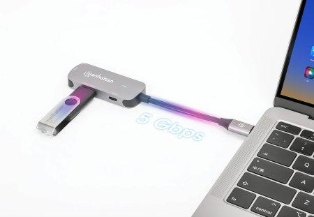 MANHATTAN Usb-C Dock/Hub, Ports (X3):  (130707)