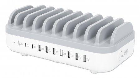 MANHATTAN MH USB 10 Ports charging station with stand, 120 W (180856)