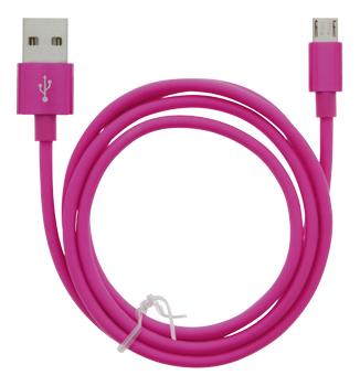 MOBA Cable USB-A - MicroUSB 2.4A, 1m, Pink (383211)