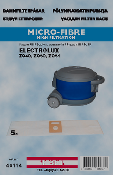 HANESTRÖM Dammsugarpåsar Hanestrom Electrolux Z940, Z950,  Z951  5P (40114)