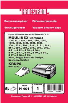 HANESTRÖM Dammsugarpåsar Hanestrom Moulinex Compact (H401)