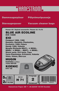 HANESTRÖM Dammsugarpåsar Hanestrom EIO Handy. futura (H71)