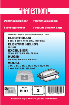 HANESTRÖM Dammsugarpåsar Hanestrom Electrolux Z 365 (H97)