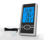 HANESTRÖM Inne/ute termometer med klokke