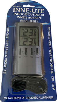 HANESTRÖM Inne ute termometer alu front (183)