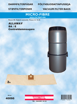 HANESTRÖM Dammsugarpåsar Hanestrom Allaway BA/E   3P  20liter (40095)