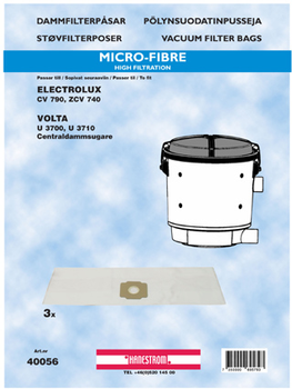 HANESTRÖM Dammsugarpåsar Hanestrom Electrolux CD ZCV 740. U3700 (40056)