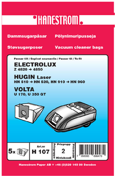 HANESTRÖM Dammsugarpåsar Hanestrom Hugin Laser (H107)