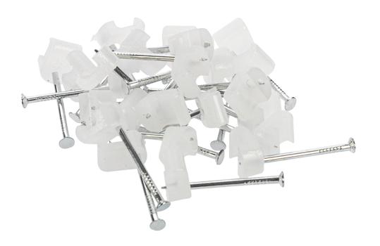 Nordic Quality Kabelklipps platt 2x4mm, Neutral, 25 st. (222791)