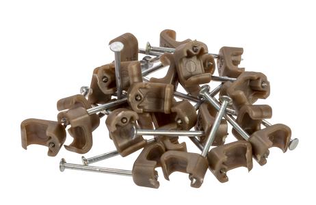 Nordic Quality Ledningsklips 3x5mm Bronse 25 stk