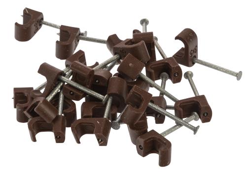 Nordic Quality Kabelklipps 3x5mm, Brun, 25 st (303787)