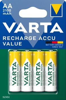 VARTA Recharge Charge Accu Value AA 2100mAh 4 Pack (56616101404)