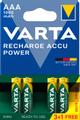 VARTA Recharge Charge Accu Power AAA 1000mAh 4 Pack (3+1)